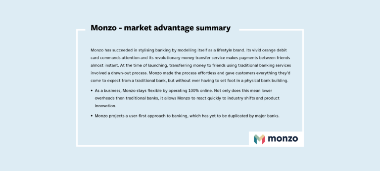 Except from analysis of Monzo